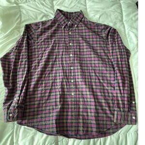 Ralph Lauren Custom‎ Fit Plaid Flannel Shirt Mens XL Extra Large Long Sleeve